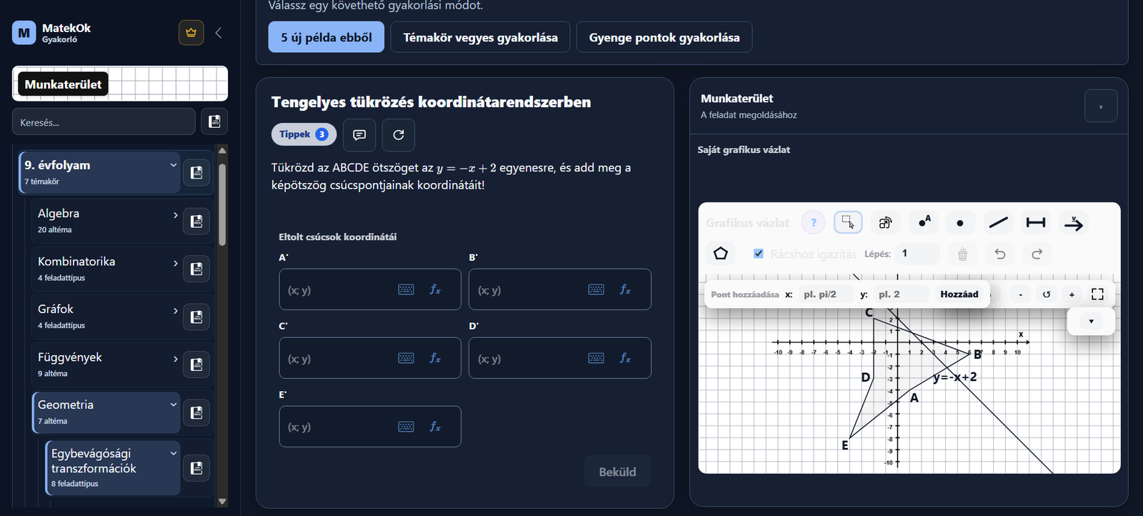 MatekOk App – 3. feladat