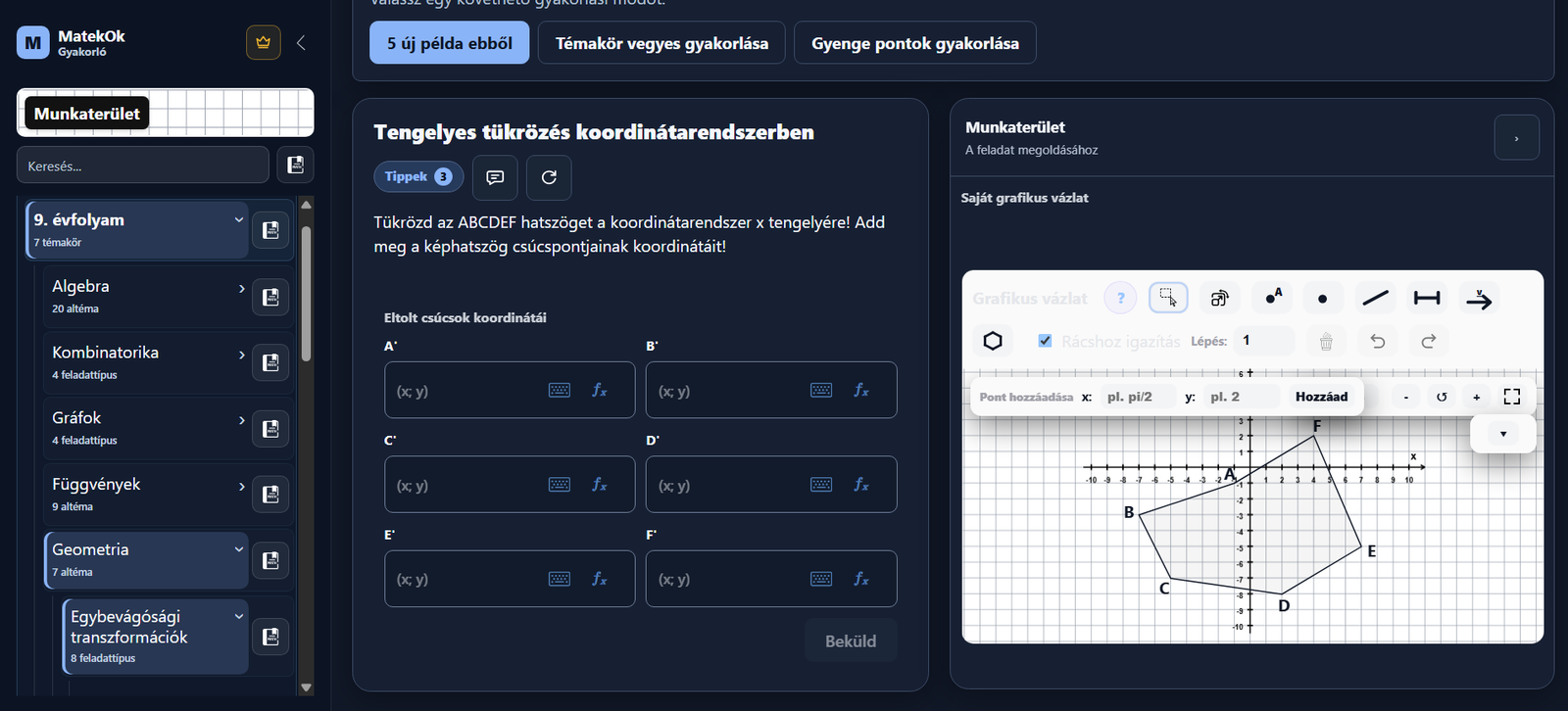 MatekOk App – 1. feladat